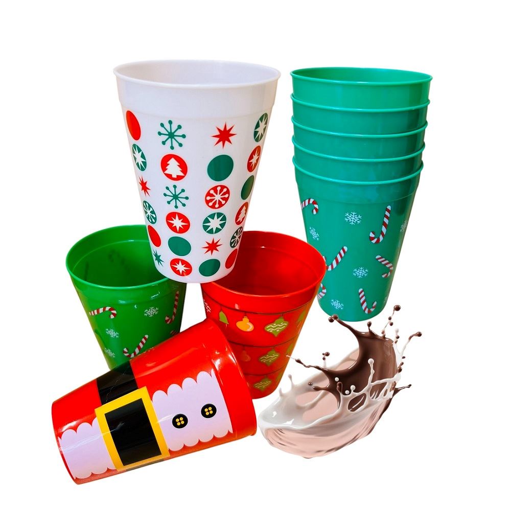 Set de 6 Vasos Navideños chocolatada 350ml